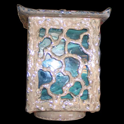 Green Stained Glass Lantern