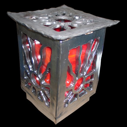 Red Stained Glass Lantern